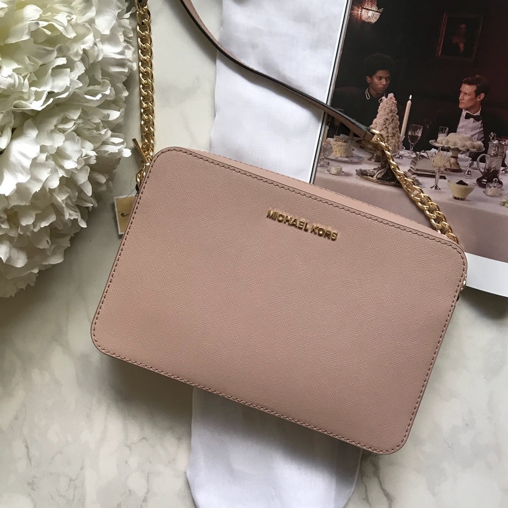 Michael Kors Jet Set Large Fawn Crossbody Bag - Picture 2 of 8